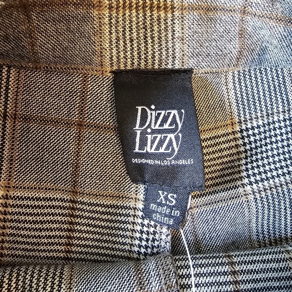 Dizzy Lizzy x Anthropologie Pleated Wrap Mini Skort, Gray Motif, XS